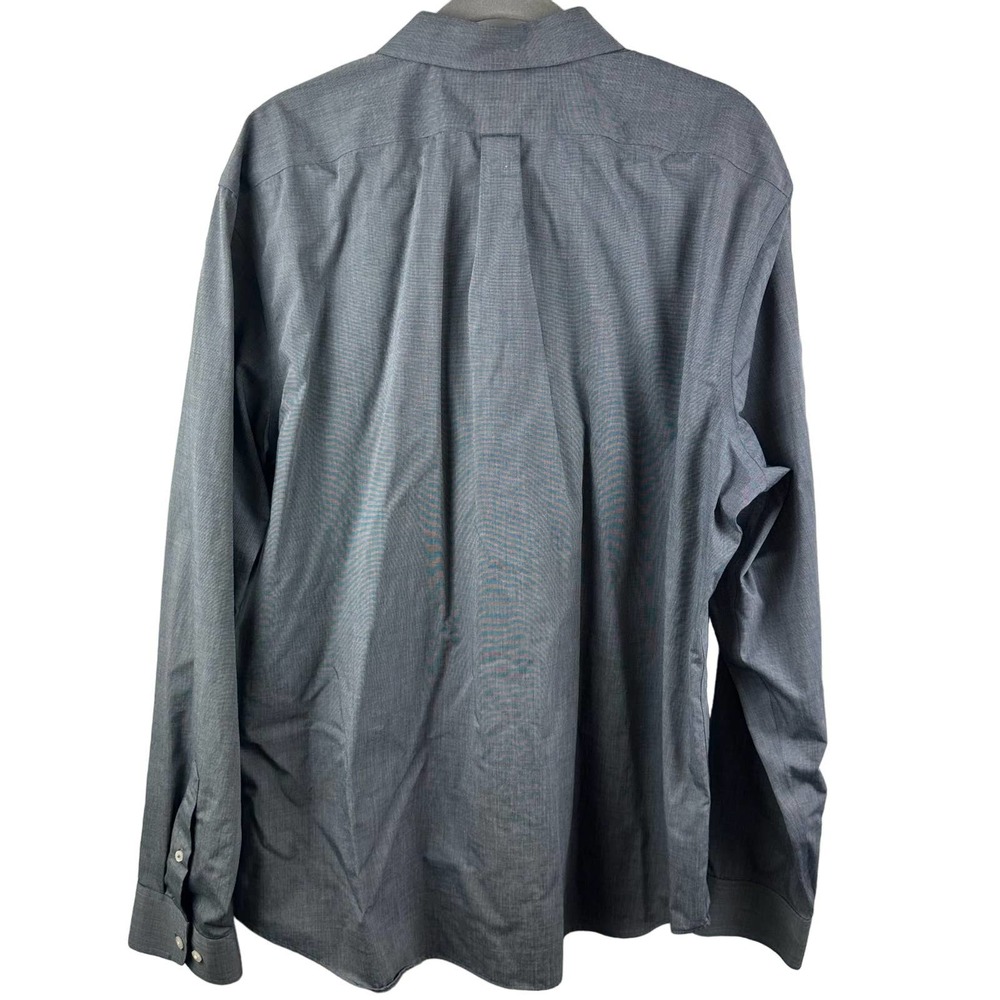 Mens Size XXL Classic Button Up Non-Iron Slim Fit Long Sleeve Collar Work Shirt - Picture 7 of 10